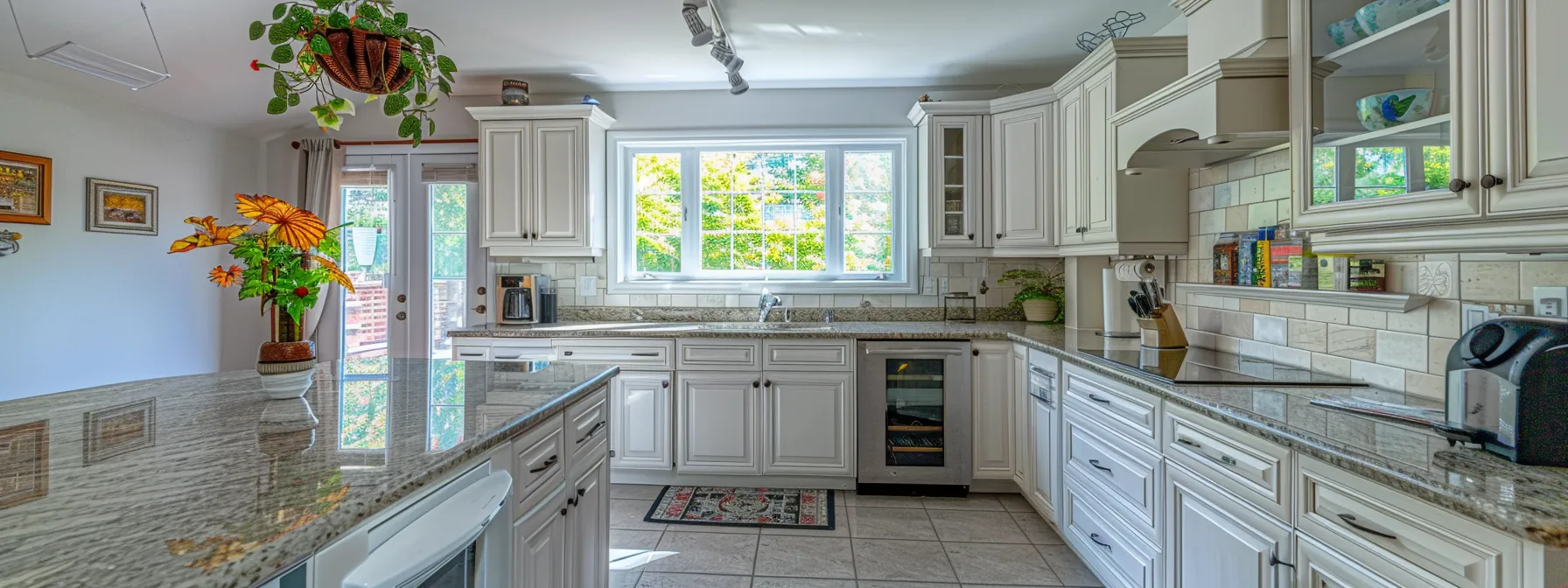 bright white kitchen cabinets